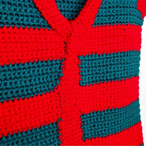 Ugly Christmas Sweater Dress 🎄 🤶 Handmade crocheted dress (see Measurements) - Picture 6 of 11